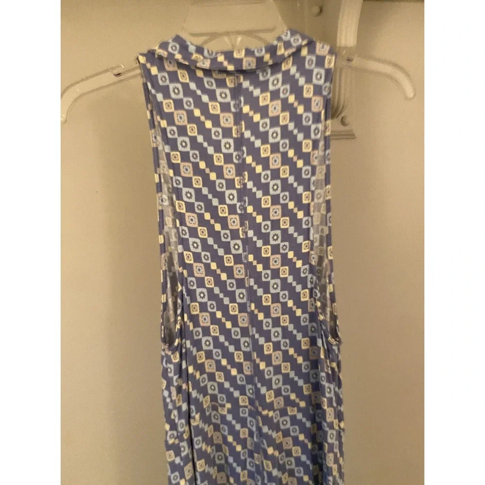 Free People Shayla‎ Blue & Yellow Wide Leg Jumpsuit S